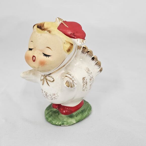 Napco Salt Pepper Shakers Anthropomorphic Valentine Boy Girl Love Birds 2647 VTG - Picture 3 of 15